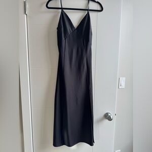 Dynamite Black Satin Dress